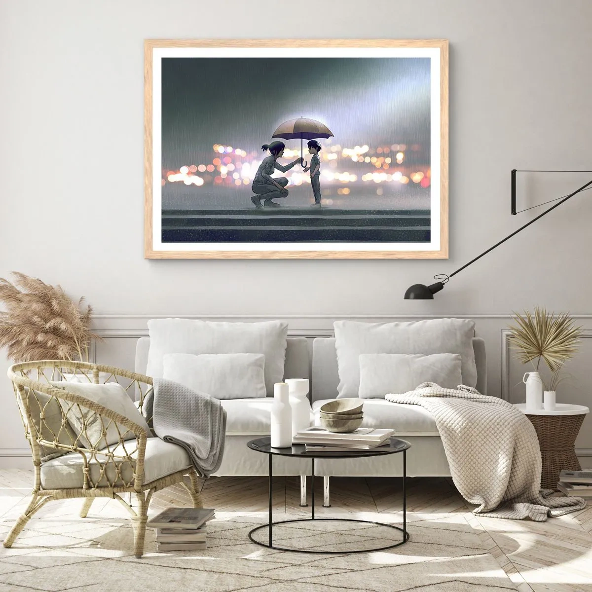 Affiche dans un chêne clair - Poster - Et maintenant, tout va bien - 70x50 cm