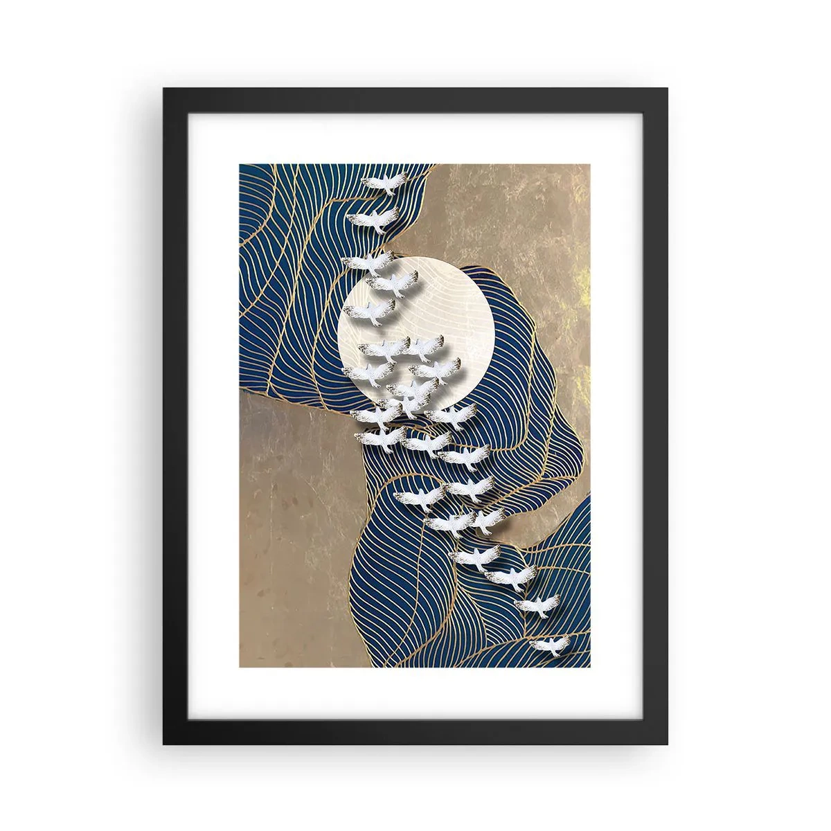 Affiche dans un cadre noir - Poster - Liberté, errance, communauté - 30x40 cm