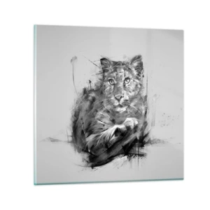 Impression sur verre - Image sur verre - Oui, j'écoute attentivement - 50x50 cm