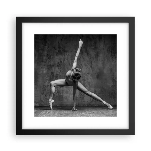 Affiche dans un cadre noir - Poster - Balance idéale - 30x30 cm