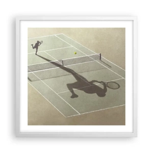 Affiche dans un cadre blanc - Poster - Dépassement de soi - 50x50 cm