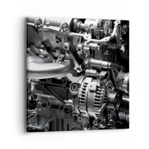 Impression sur toile - Image sur toile - Acier, beau, fort - 40x40 cm