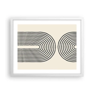 Affiche dans un cadre blanc - Poster - Dans un instant... - 50x40 cm