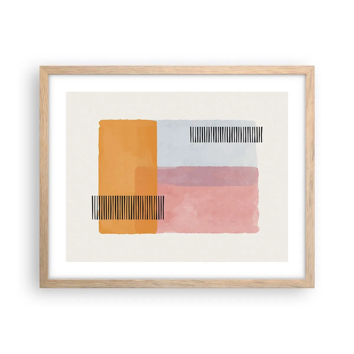 Affiche dans un chêne clair - Poster - D'un coin à l'autre - 50x40 cm