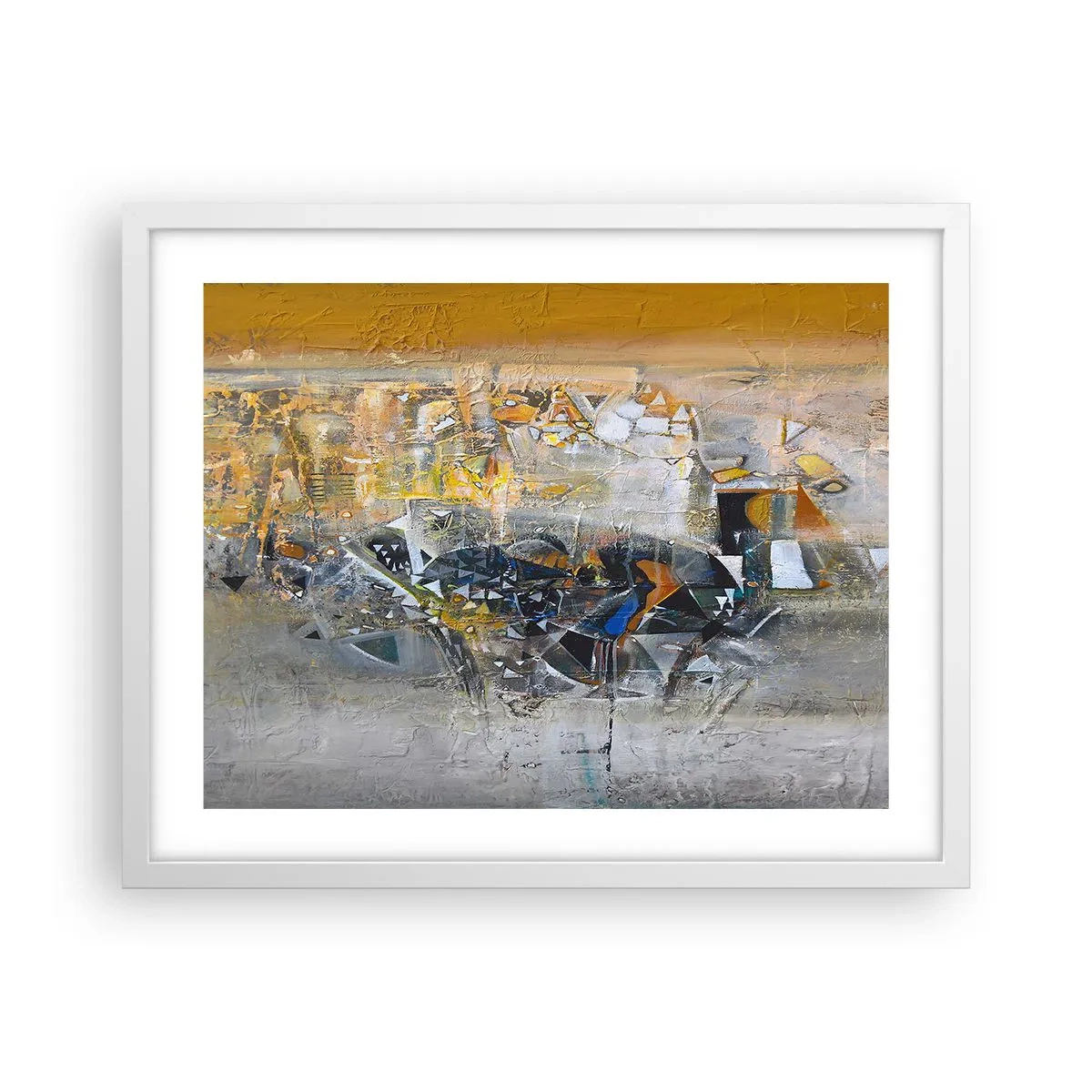 Affiche dans un cadre blanc - Poster - Tout se met en place - 50x40 cm