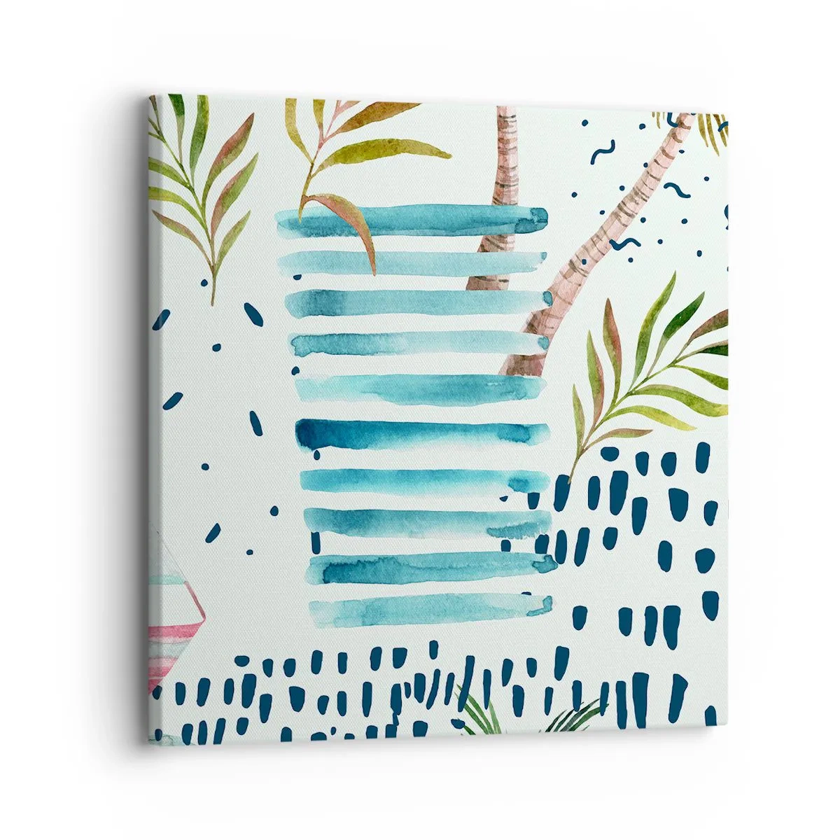 Impression sur toile - Image sur toile - Des vacances sous les palmiers - 30x30 cm