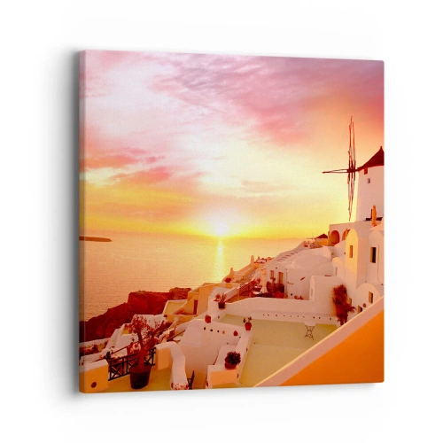 Impression sur toile - Image sur toile - Fondre en blanc et or - 40x40 cm