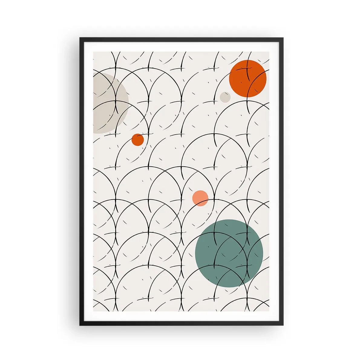 Affiche dans un cadre noir - Poster - Dans l'esprit pop art - 70x100 cm