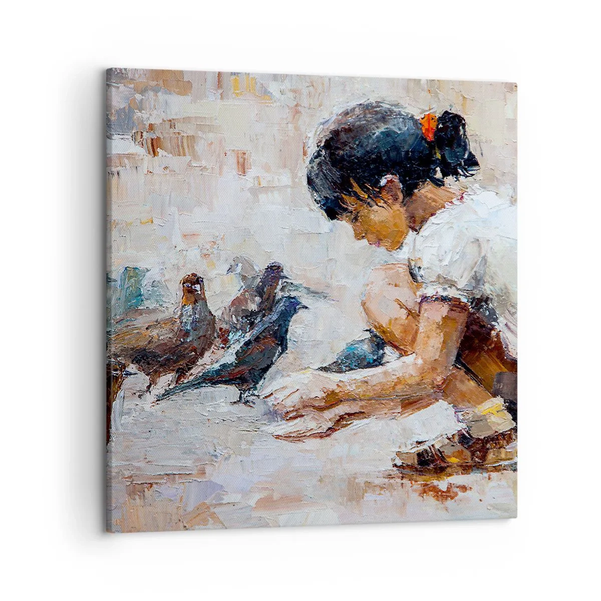 Impression sur toile - Image sur toile - Les plus petits et les plus gentils - 50x50 cm