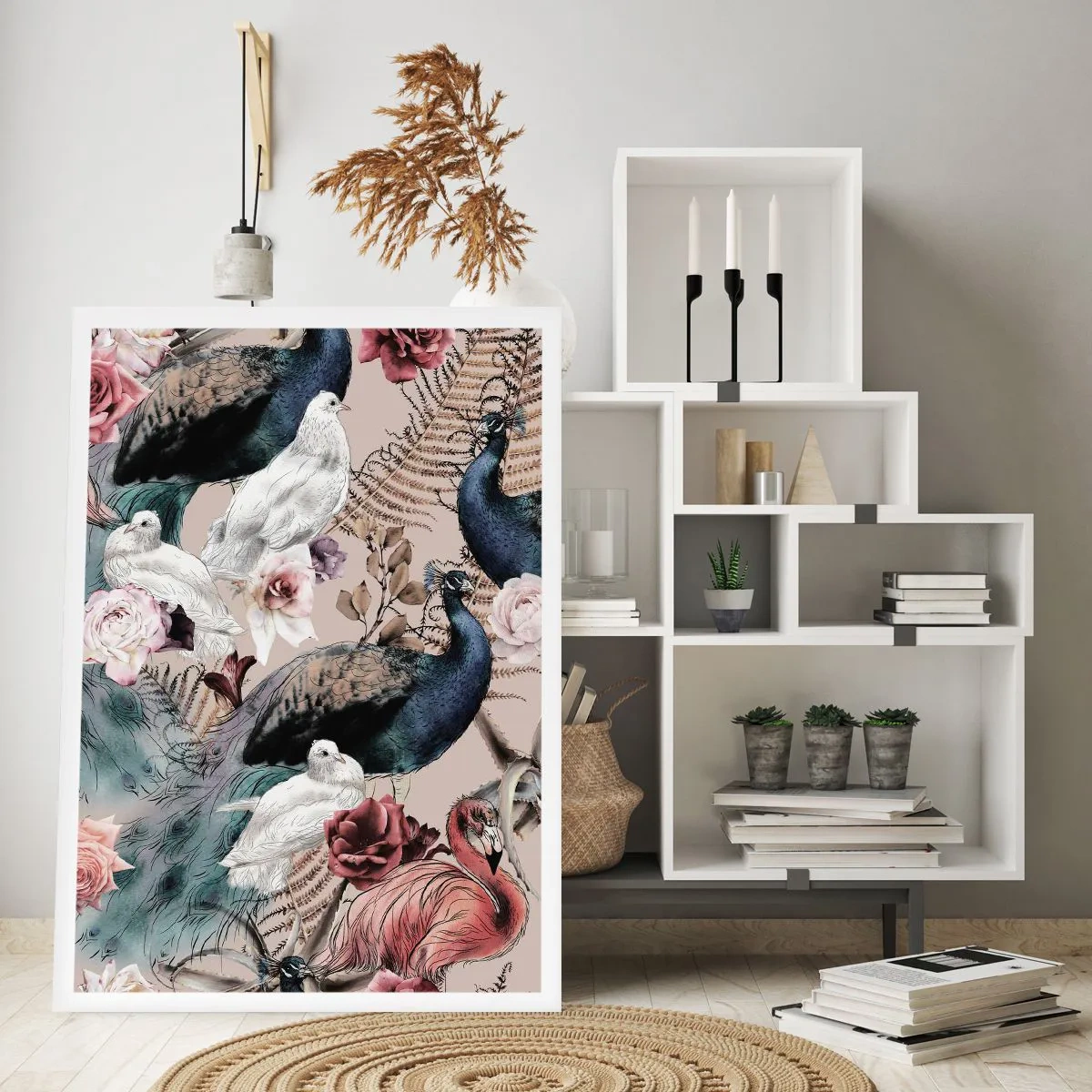 Affiche - Poster - Dans un jardin de palace - 30x40 cm