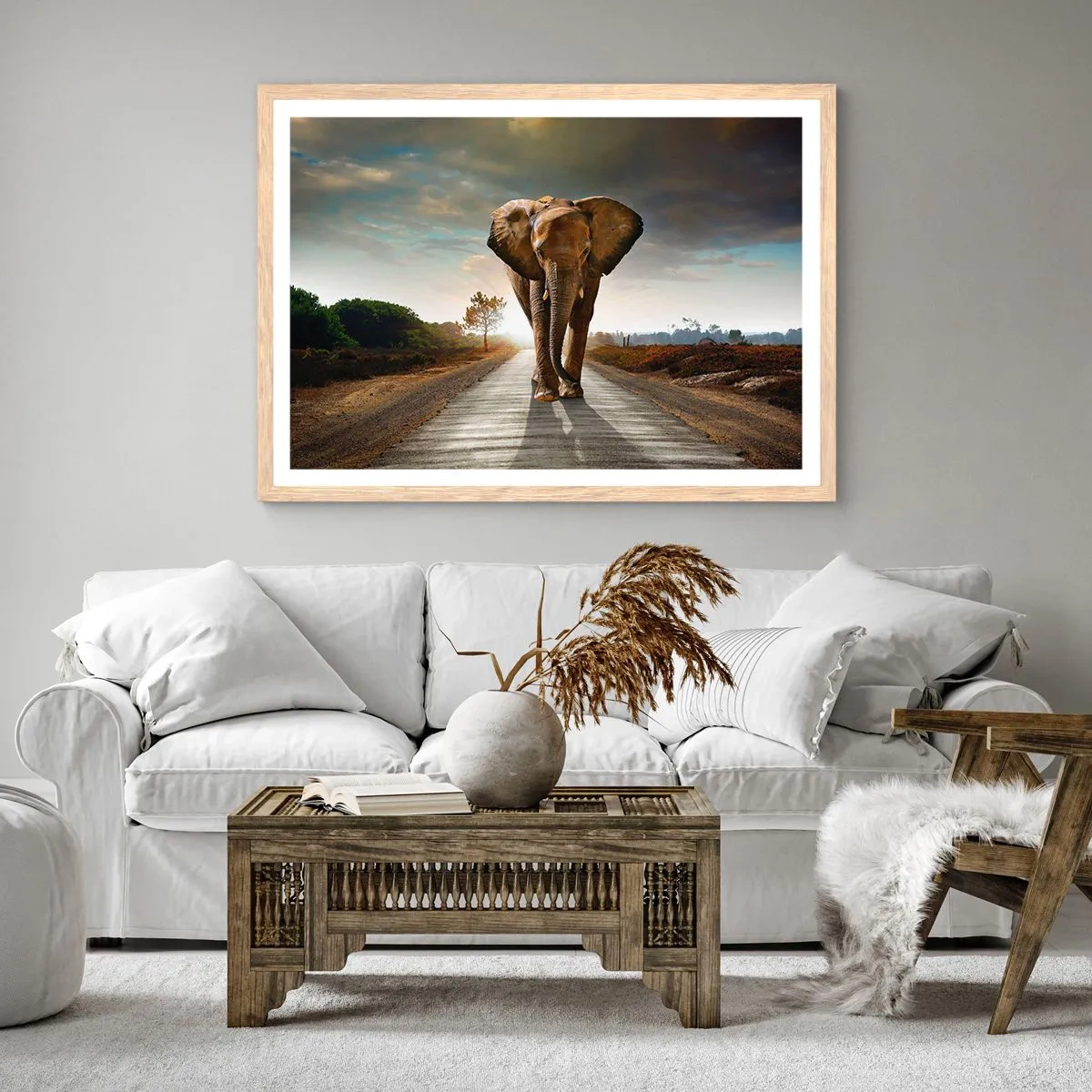 Affiche dans un chêne clair - Poster - Et pas du tout en porcelaine - 91x61 cm