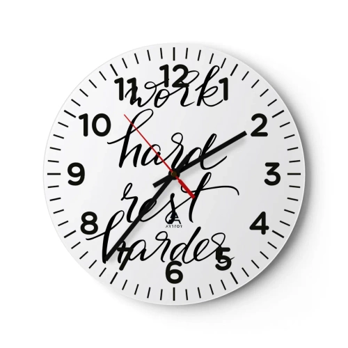 Horloge murale - Pendule murale - Équilibre de vie - 30x30 cm