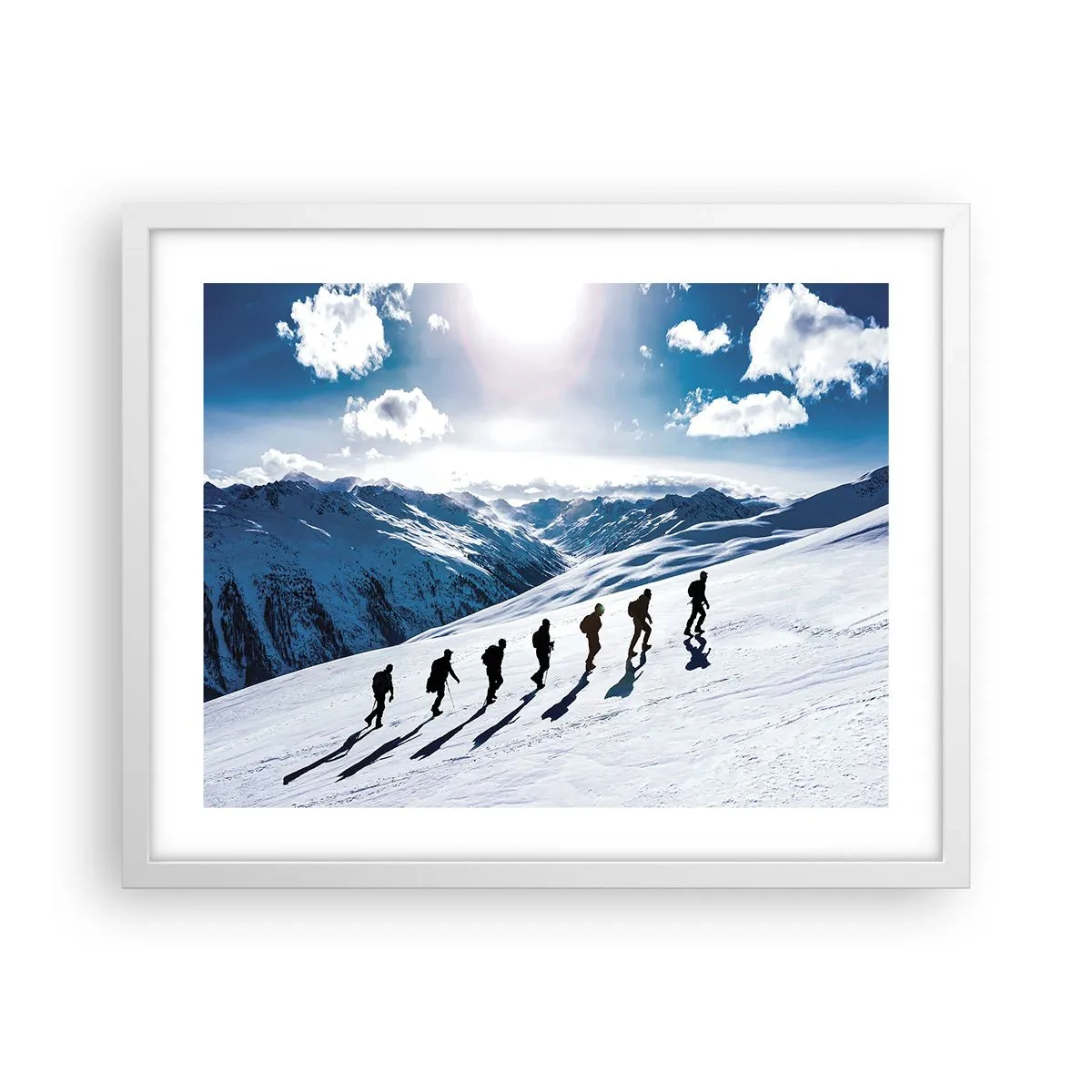 Affiche dans un cadre blanc - Poster - L'équipe des conquérants - 50x40 cm