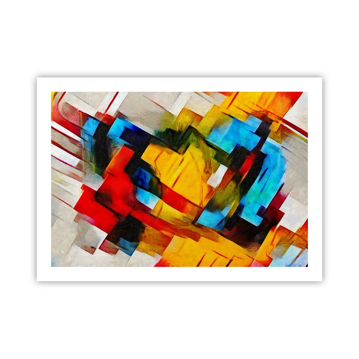 Affiche - Poster - Une superposition multicolore - 70x50 cm