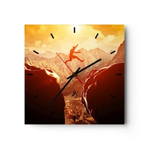 Horloge murale - Pendule murale - Dépassement des limites - 40x40 cm