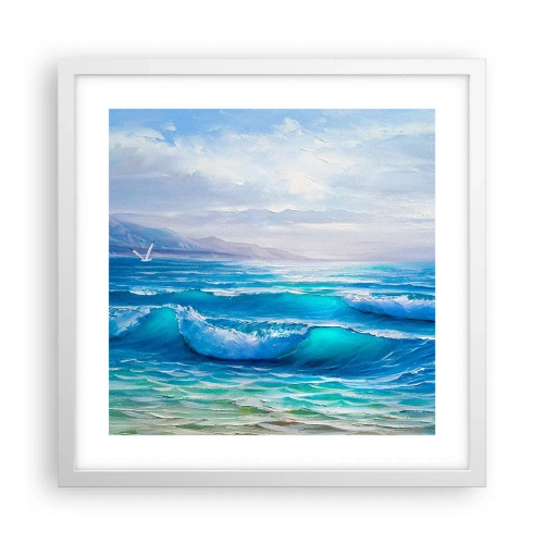 Affiche dans un cadre blanc - Poster - Il apporte un soulagement - 40x40 cm