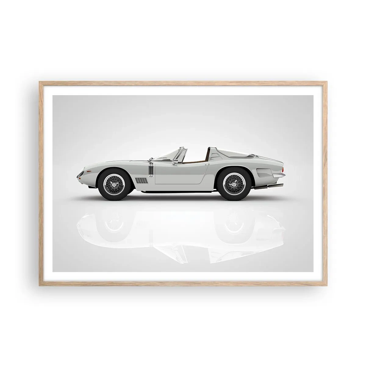 Affiche dans un chêne clair - Poster - Promesse de plaisir - 100x70 cm