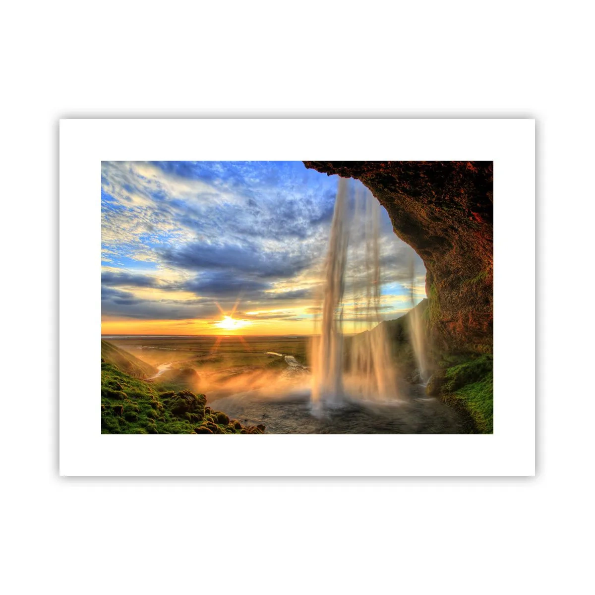 Affiche - Poster - Le monde derrière un voile de gouttes - 40x30 cm