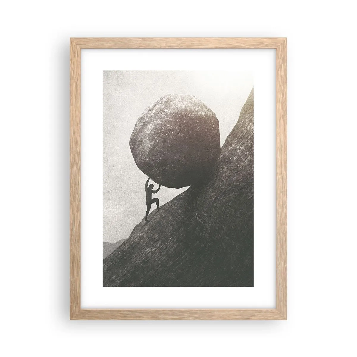 Affiche dans un chêne clair - Poster - Je crois contre tout espoir - 30x40 cm