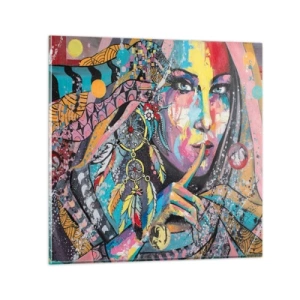 Impression sur verre - Image sur verre - Taisez-vous jusqu'à ce que vous compreniez - 30x30 cm