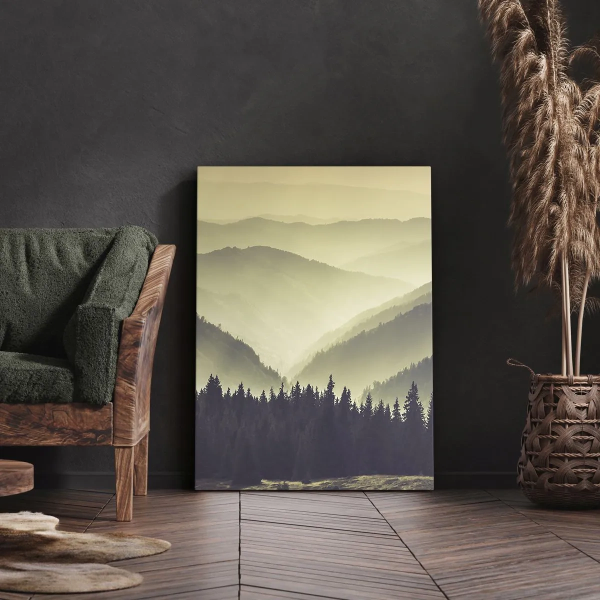 Impression sur toile - Image sur toile - Derrière les sept montagnes… - 55x100 cm
