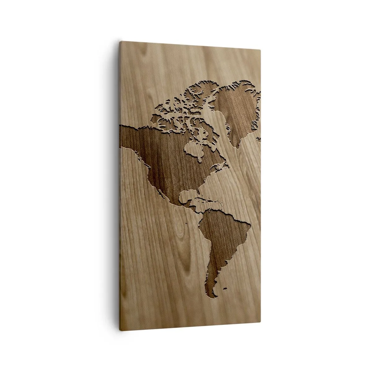 Impression sur toile - Image sur toile - Le monde est sur la table - 55x100 cm