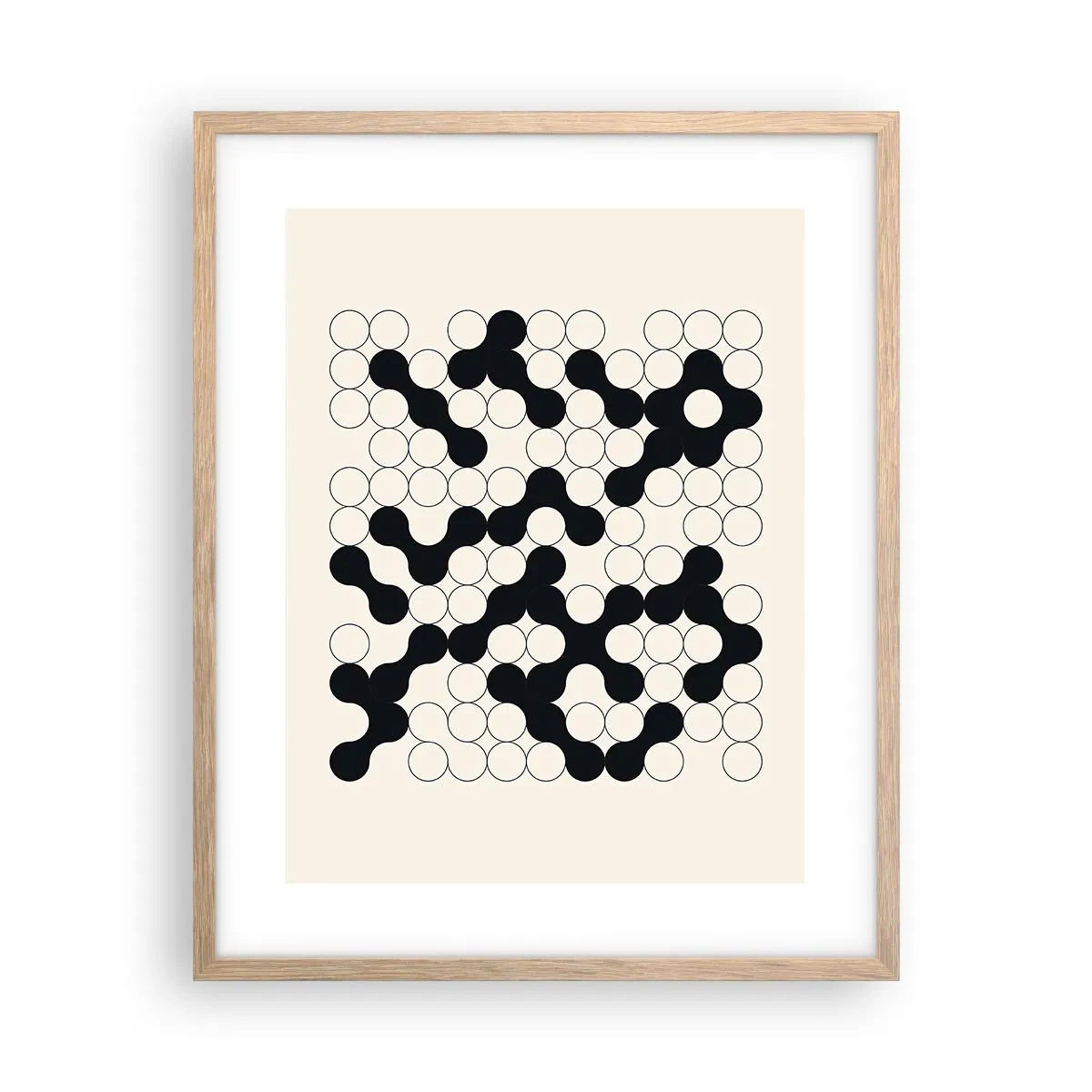 Affiche dans un chêne clair - Poster - Jeu chinois – variation - 40x50 cm
