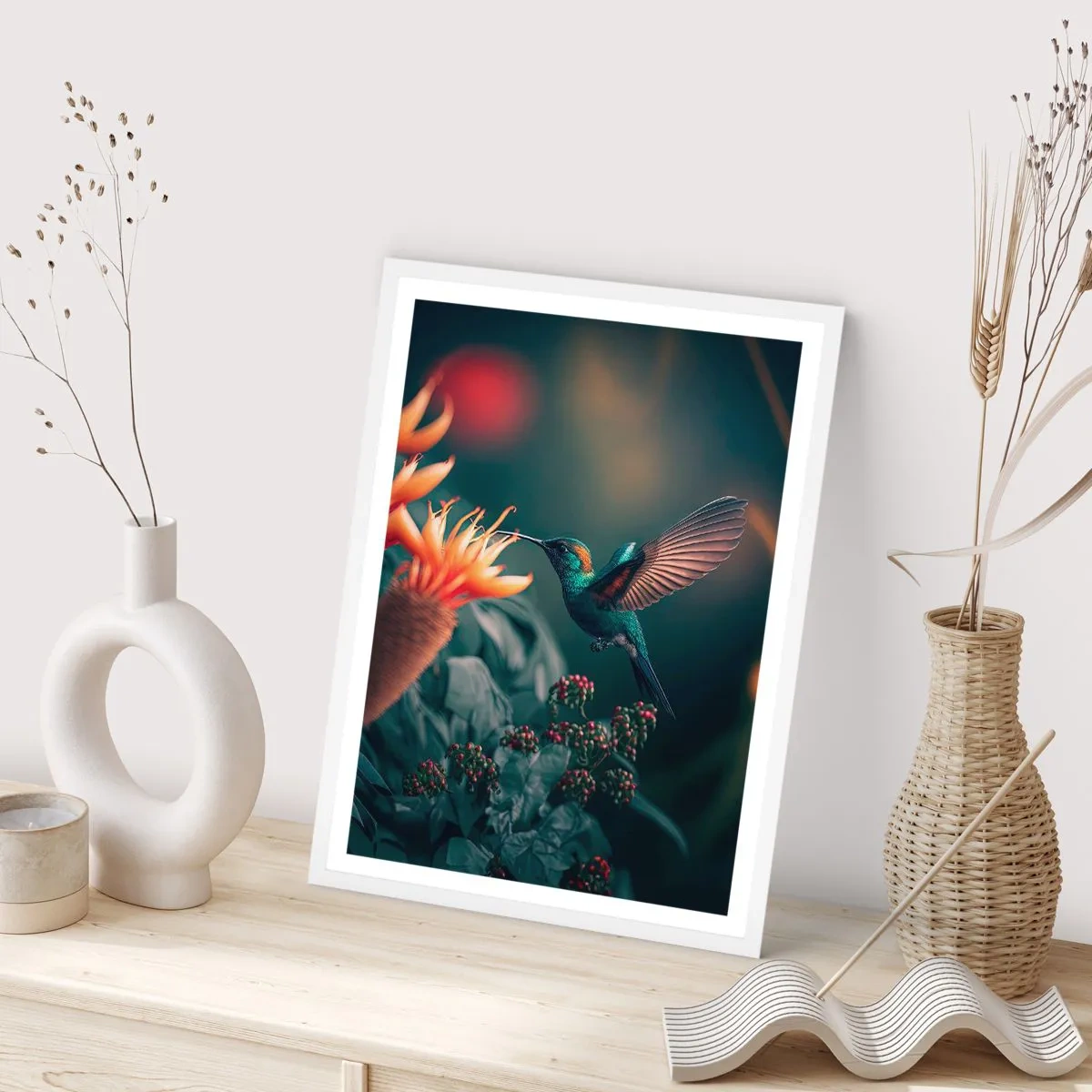 Affiche dans un cadre blanc - Poster - une vie vraiment colorée - 50x70 cm