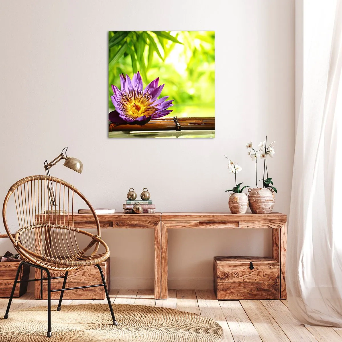 Impression sur toile - Image sur toile - Sous le soleil asiatique - 70x70 cm