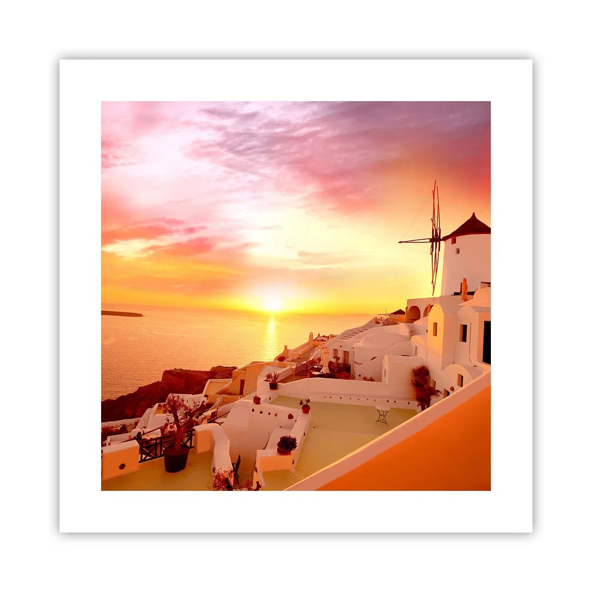 Affiche - Poster - Fondre en blanc et or - 40x40 cm