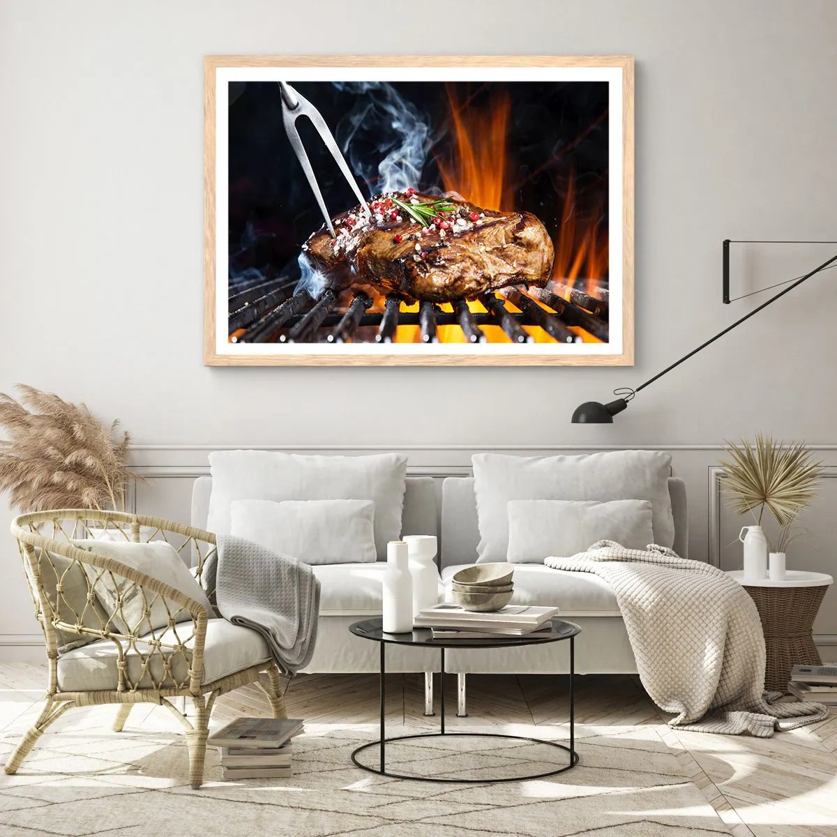 Affiche dans un chêne clair - Poster - Juteux et parfumé - 50x40 cm