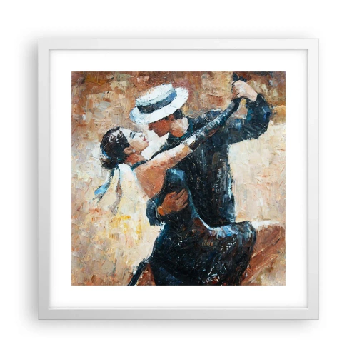 Affiche dans un cadre blanc - Poster - À la Rudolf Valentino - 40x40 cm