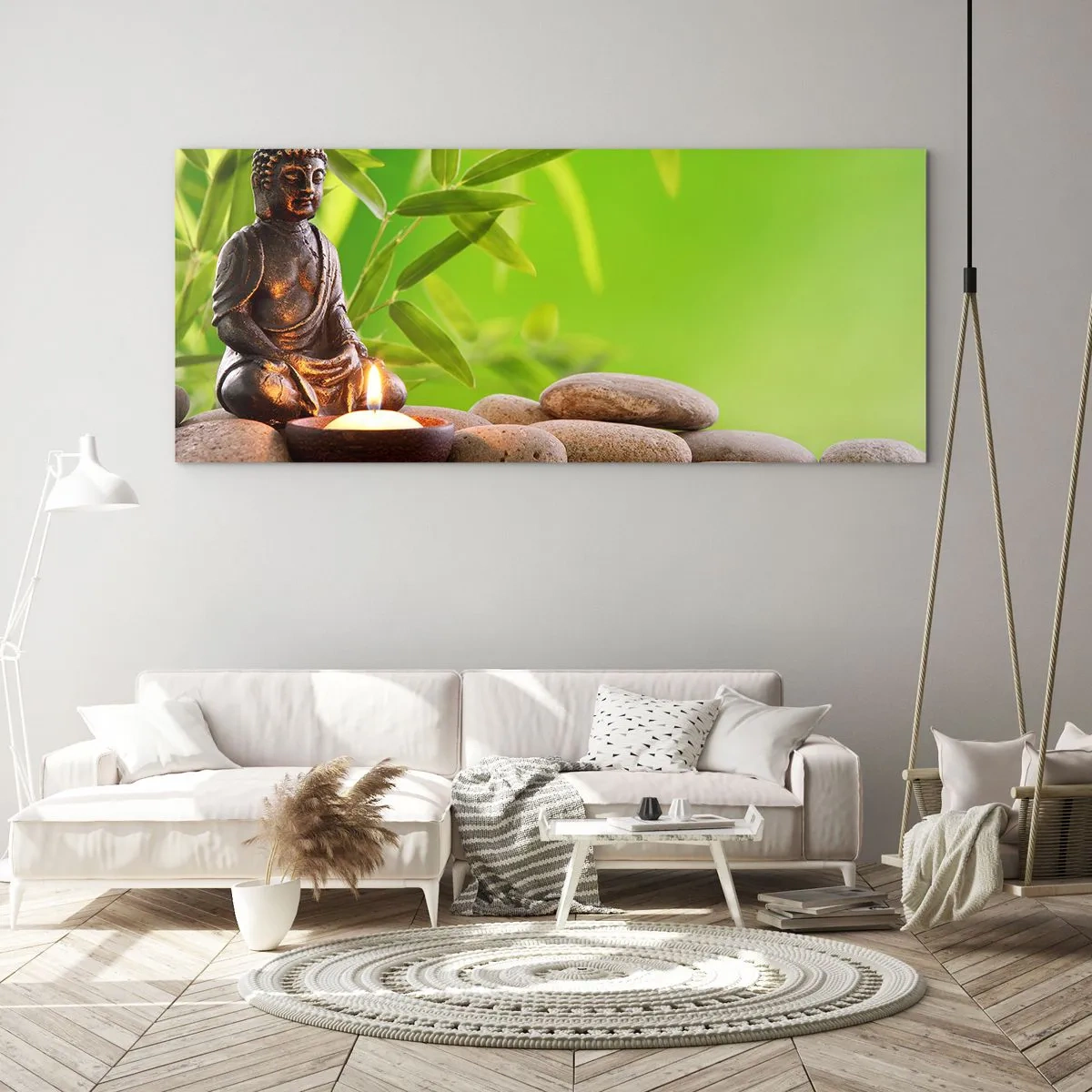 Impression sur verre - Image sur verre - La vie est belle - 90x30 cm