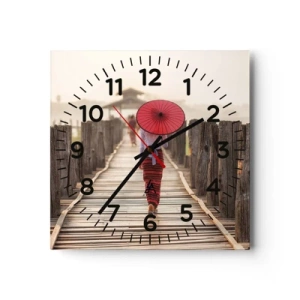 Horloge murale - Pendule murale - Sur le vieux pont - 40x40 cm