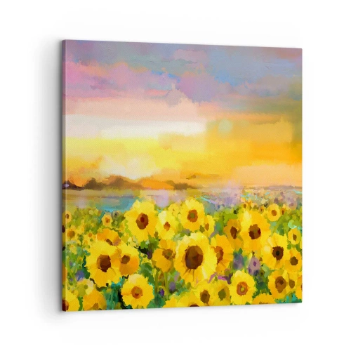 Impression sur toile - Image sur toile - Le soleil lui-même est descendu sur terre - 60x60 cm