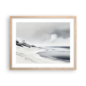 Affiche dans un chêne clair - Poster - Ensemble depuis toujours - 50x40 cm