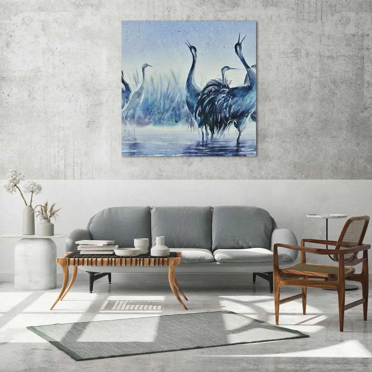 Impression sur verre - Image sur verre - Réunion matinale - 70x70 cm