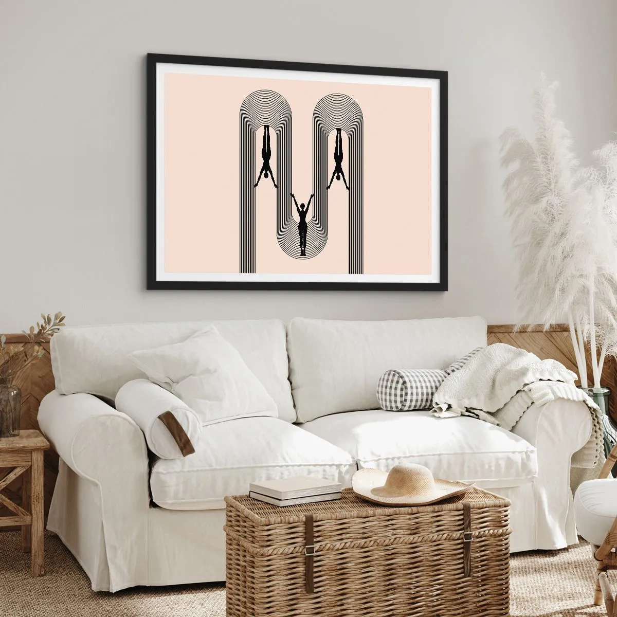 Affiche dans un cadre noir - Poster - Les jambes en l’air - 50x40 cm