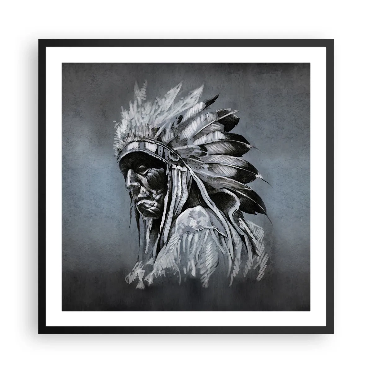 Affiche dans un cadre noir - Poster - Retour aux sources - 60x60 cm