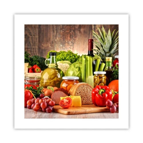 Affiche - Poster - Fumé, cuit au four et mariné - 40x40 cm