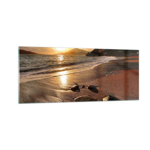 Impression sur verre - Image sur verre - Suivez le soleil sur les collines - 100x40 cm