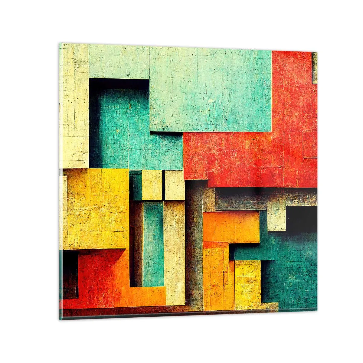 Impression sur verre - Image sur verre - Festival des angles droits - 40x40 cm