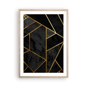 Affiche dans un chêne clair - Poster - Obscurité et éclat - 50x70 cm