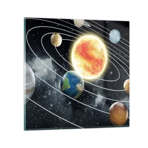 Impression sur verre - Image sur verre - Danse cosmique - 50x50 cm