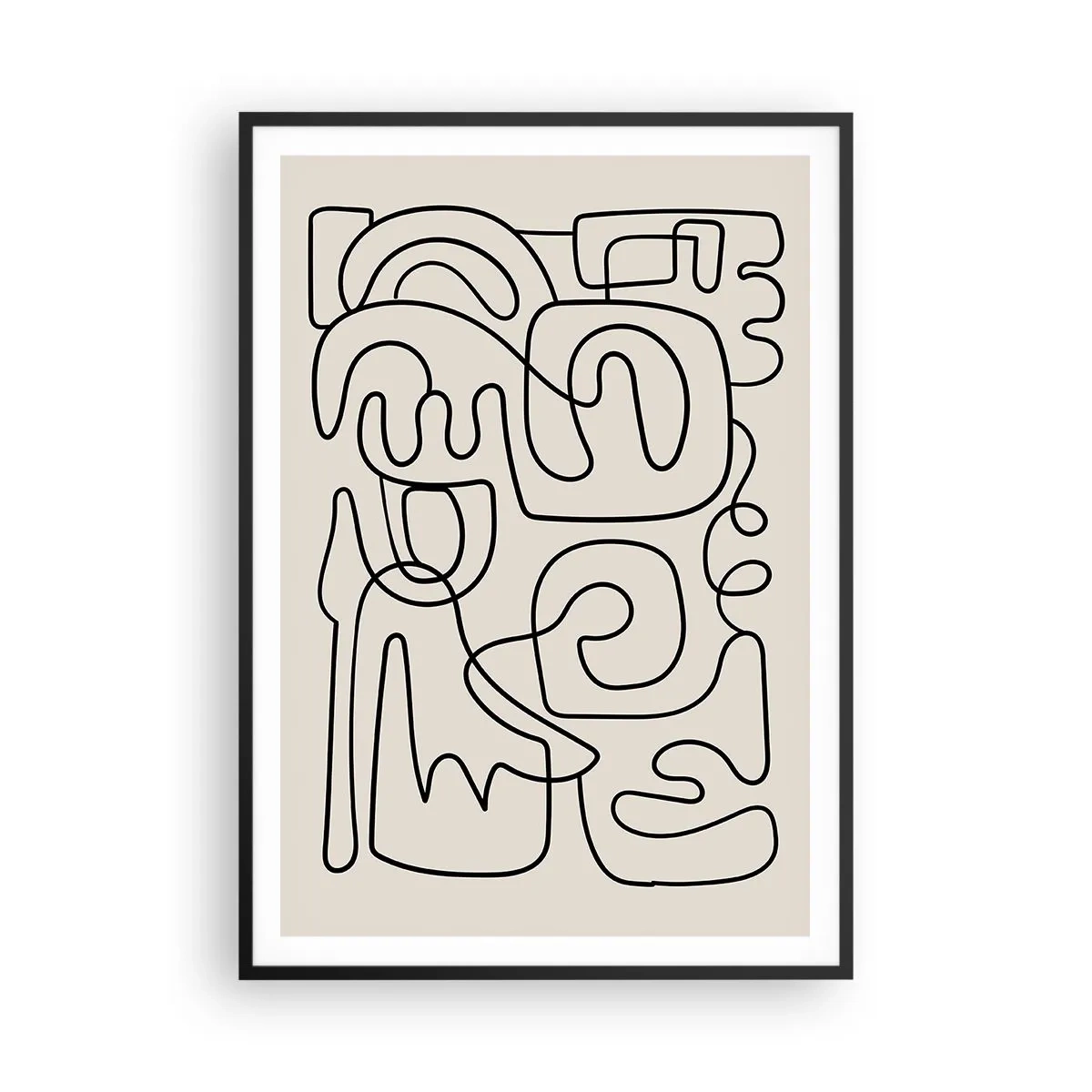 Affiche dans un cadre noir - Poster - Suivez les indices - 70x100 cm