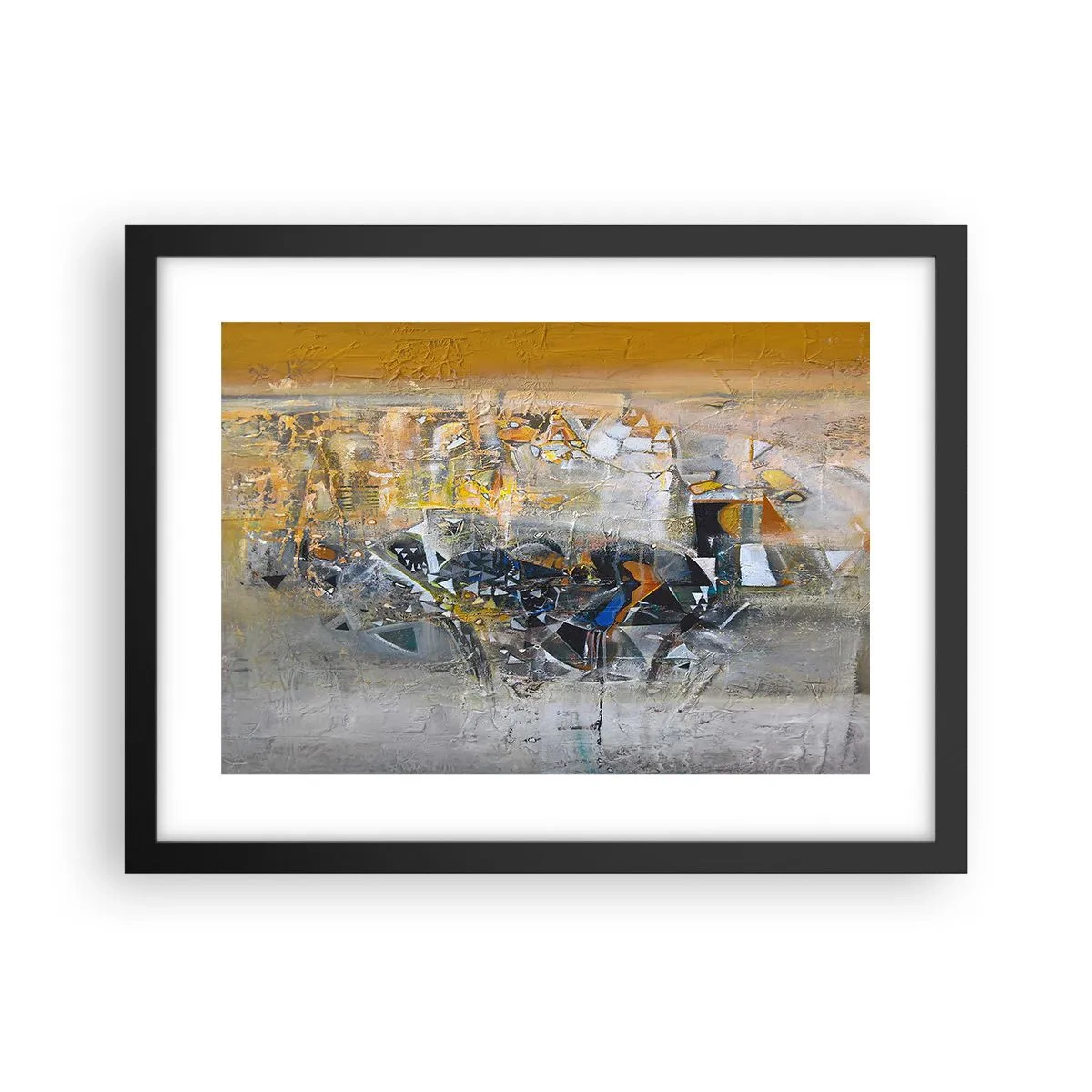 Affiche dans un cadre noir - Poster - Tout se met en place - 40x30 cm