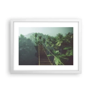 Affiche dans un cadre blanc - Poster - Au fil de la verdure - 40x30 cm