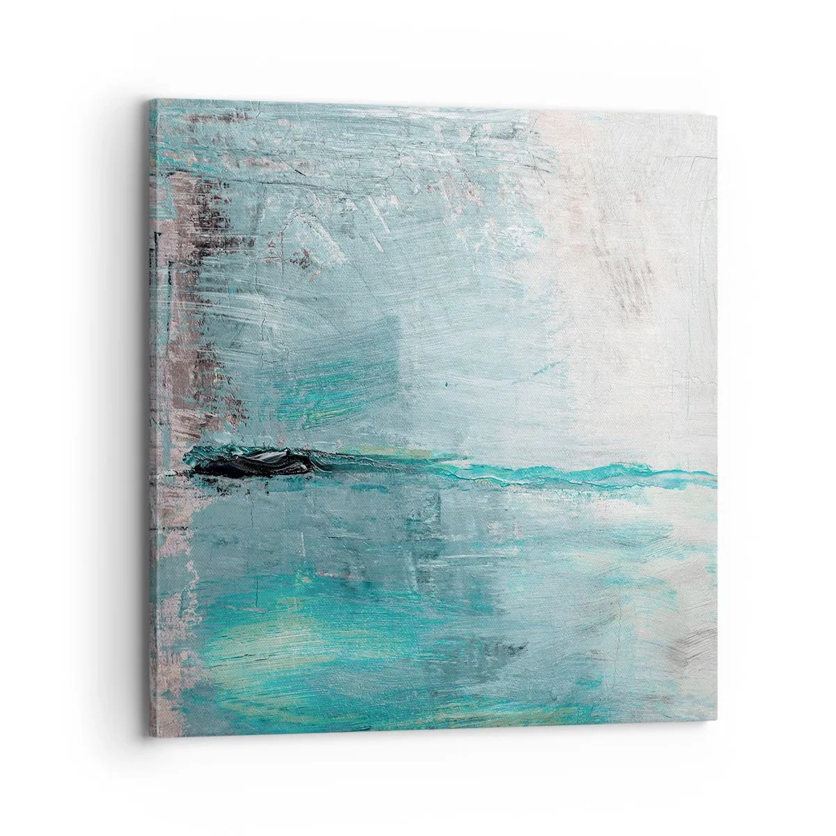 Impression sur toile - Image sur toile - Horizontalement en bleu - 70x70 cm