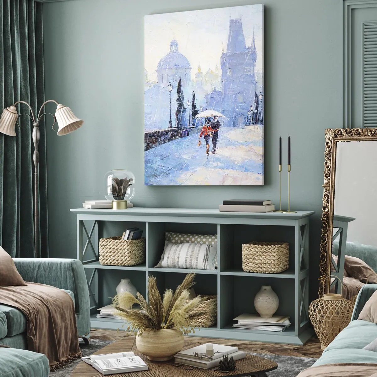 Impression sur toile - Image sur toile - La pluie a dû nous charmer - 55x100 cm