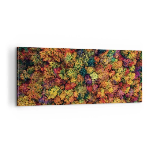 Impression sur toile - Image sur toile - Bouquet d'arbres automnal - 100x40 cm